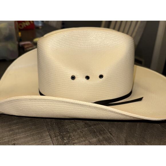 Twister 20X Mexico Straw Cowboy Hat Pre-owned Size 7 1/2 Western Classic - Picture 3 of 11